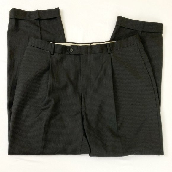 Daniel Cremieux Loro Piana Wool Suit Gray Pinstripe 44L - Picture 10 of 12